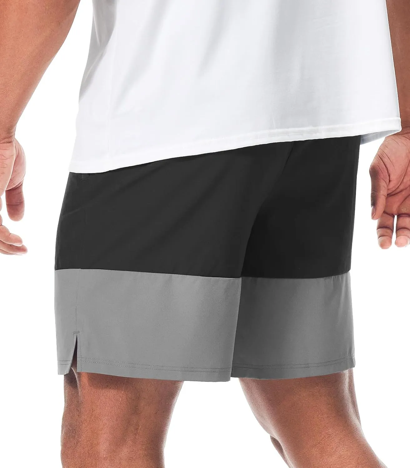 Suwangi Men’s Athletic Gym Shorts Workout Casual Running Shorts for Men Lightweight Quick-Dry Sweat Short with Zipper Pocket