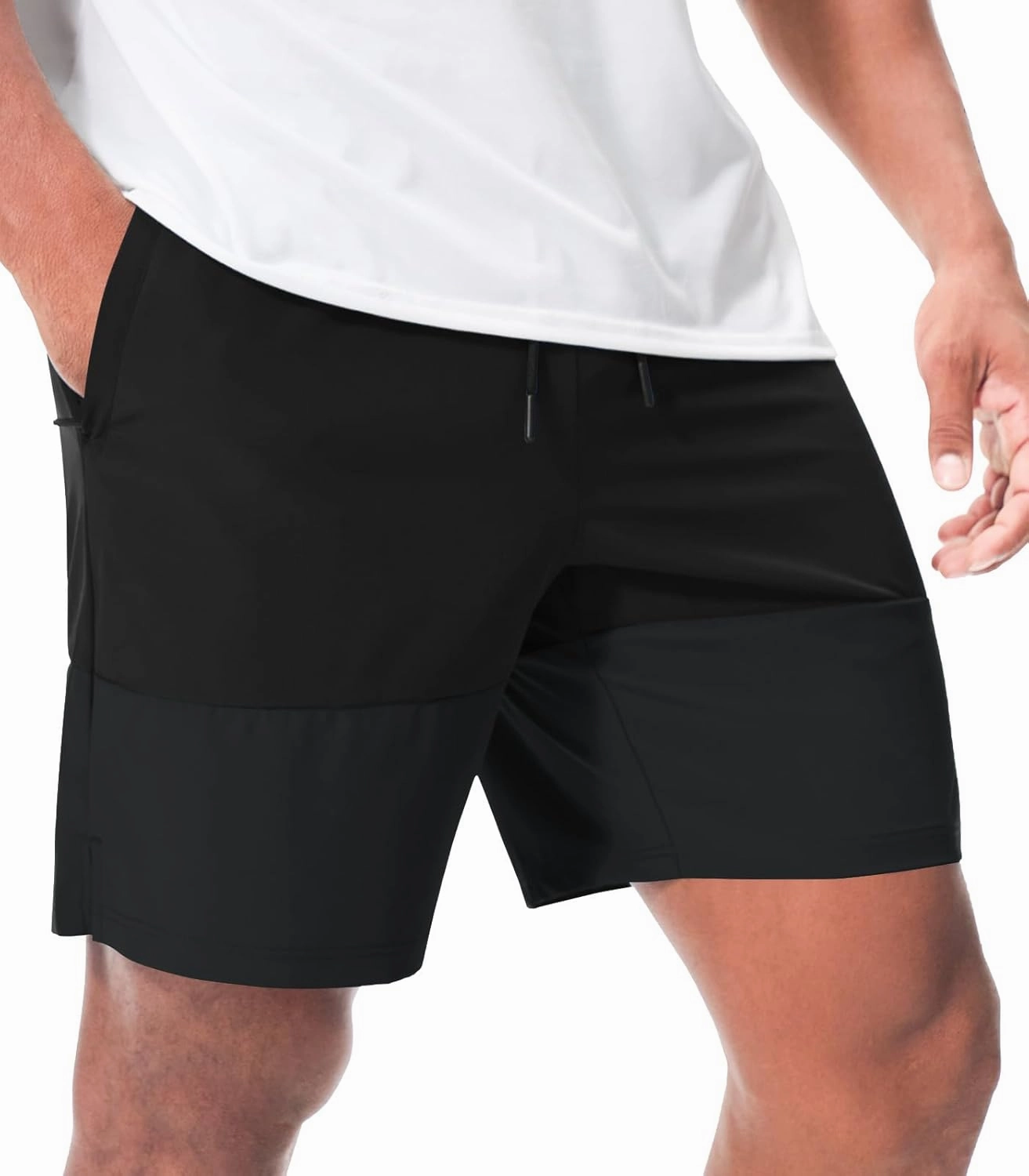 Suwangi Men’s Athletic Gym Shorts Workout Casual Running Shorts for Men Lightweight Quick-Dry Sweat Short with Zipper Pocket