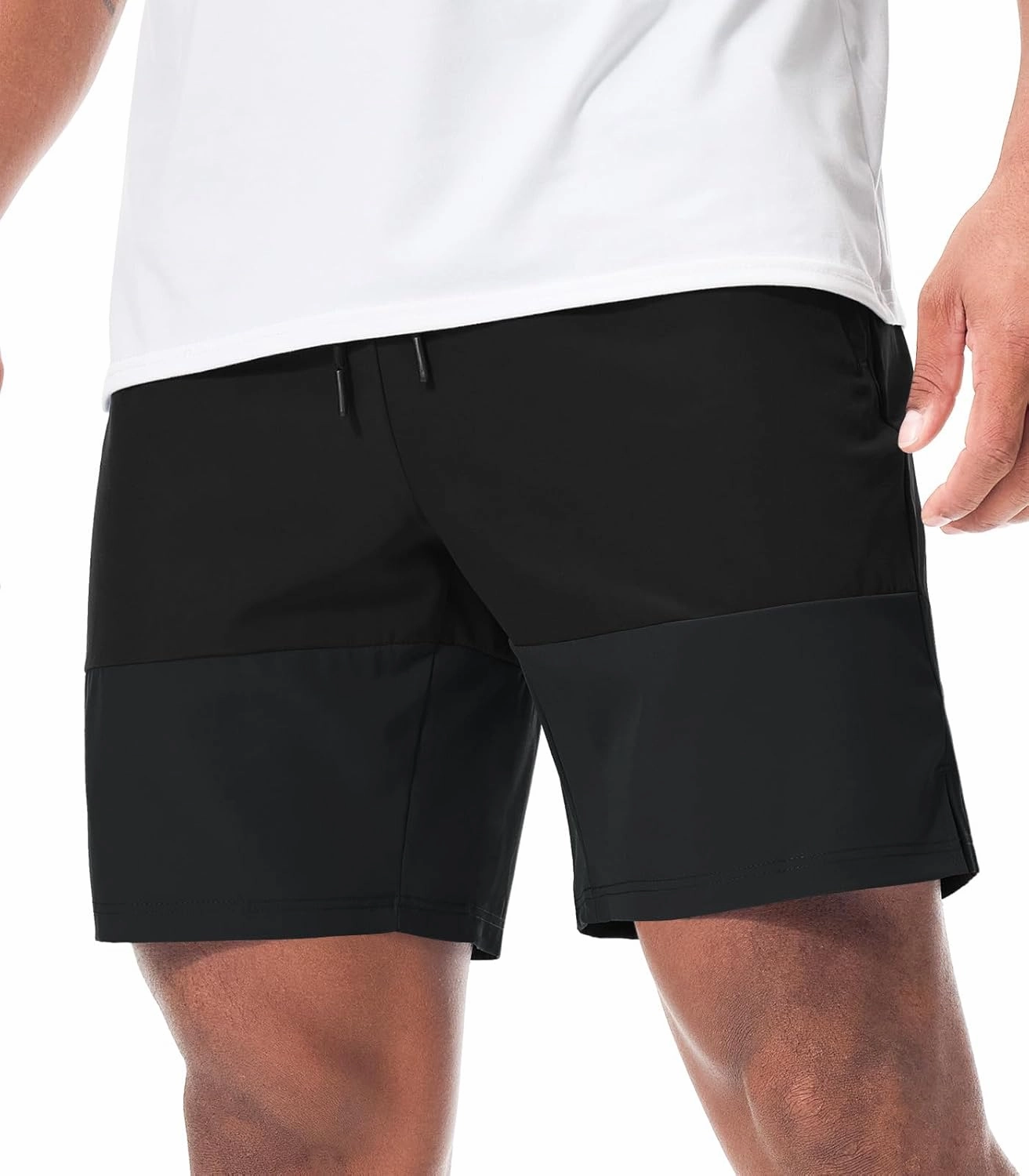 Suwangi Men’s Athletic Gym Shorts Workout Casual Running Shorts for Men Lightweight Quick-Dry Sweat Short with Zipper Pocket