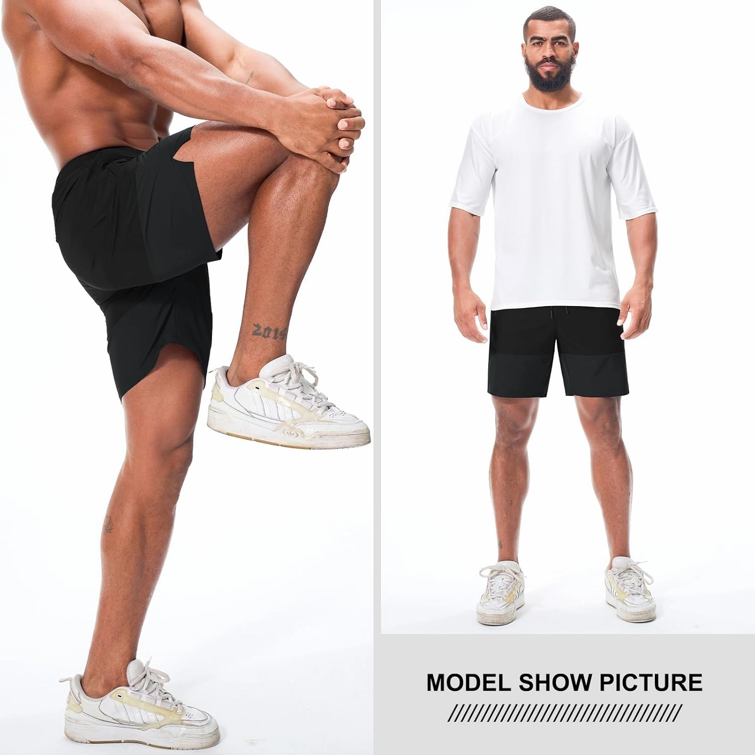 Suwangi Men’s Athletic Gym Shorts Workout Casual Running Shorts for Men Lightweight Quick-Dry Sweat Short with Zipper Pocket