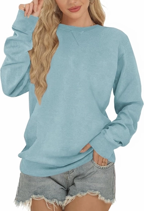 Sweatshirt for Women, Casual Crewneck Sweatshirts Women Loose Fit Long Sleeve Pullover Tops Cute Soft Shirt
