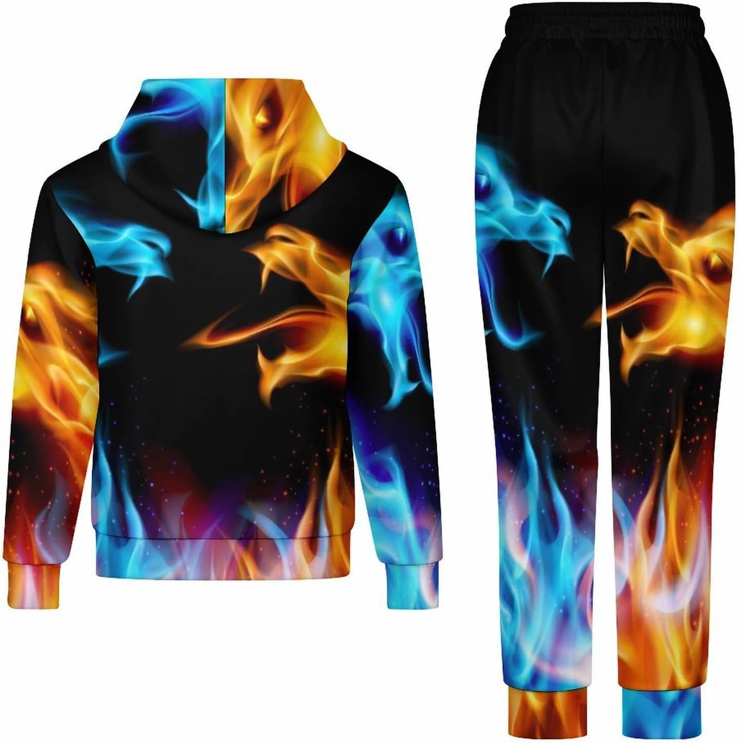 Sweatsuit Set Track Suits Hoodie Sweatshirts Wide Leg Sweatpants with Pockets