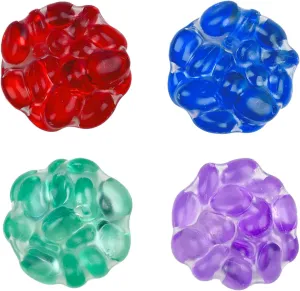 Taba Crunchy Stress Ball - 4PCS Sensory Squishy Squeeze Fidget Toys for Kids Adults, Colorful Noisy Stress Relief Ball Contains Sensory Stones, Funny Gifts for Birthday Christmas Valentine