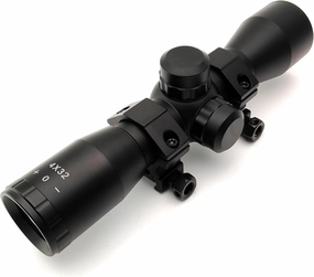 Tactical 4x32 Compact Rifle Scope Mil Dot Reticle Optics Hunting Scopes with Ring Mounts for .223 .308