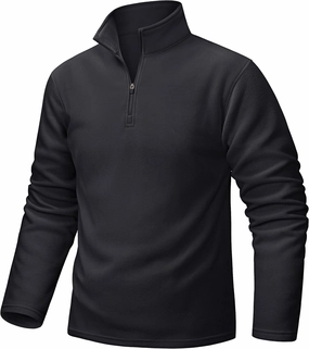 TACVASEN Men's Quarter Zip Pullover Mock Neck Sweatshirt Fleece Lightweight Fashion Sweaters Casual Activewear
