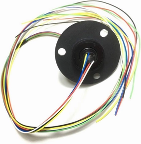 Taidacent Hollow Slip Signal Power Continued 2/4/6/12 Road Collector Ring Conductive Electric Motor Slip Ring Rotating Connector (5mm Inner 22mm Outer 6 Wire 2A)