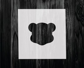 Teddy Bear Head Stencil, Mylar reusable stencil, Stencil, FAST SHIPPING