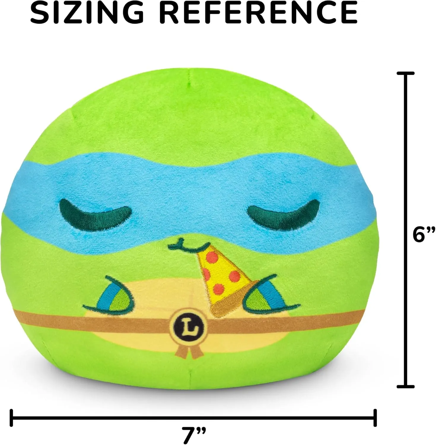 TeeTurtle Teenage Mutant Ninja Turtles 6" Reversible Plushie - Leonardo - Cute Kawaii Soft Stuffed Animal