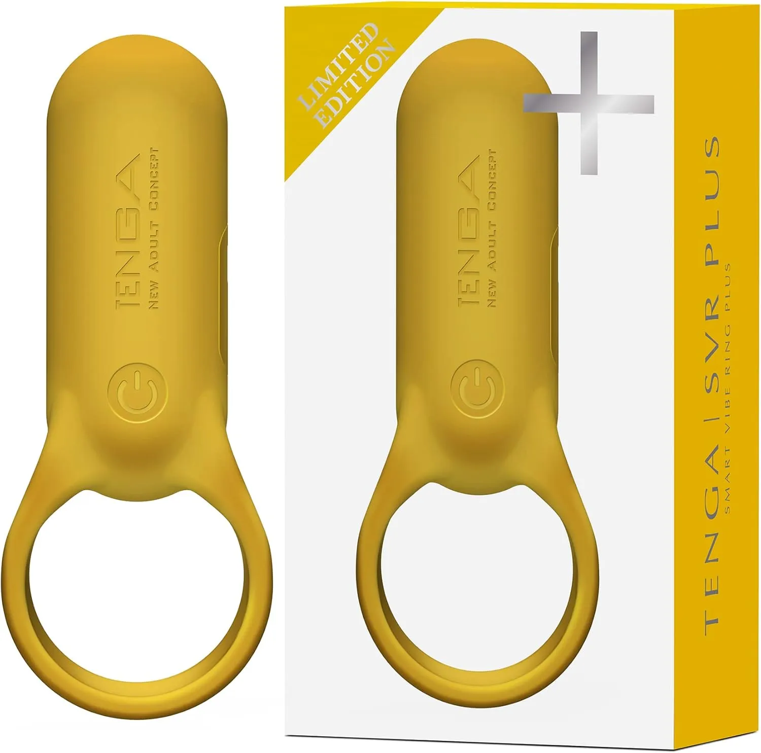 TENGA SVR , Smart Vibe Ring, Rechargable Couple's Vibrator, Canyon Yellow