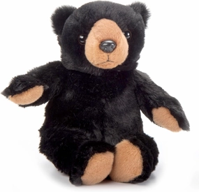 The Petting Zoo Bubba Black Bear Stuffed Animal Plushie, Gifts for Kids, Wildlife Animals, Black Bear Plush Toy, 10 inches