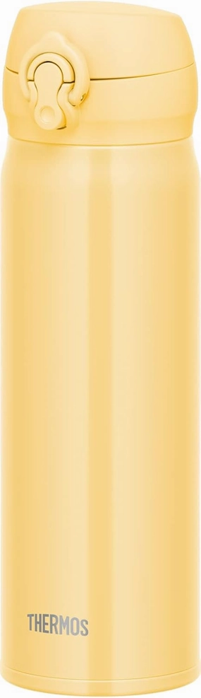 Thermos JNL-506 CRY Vacuum Insulated Portable Mug, 16.9 fl oz (500 ml), Cream Yellow, Easy to Clean and Easy to Clean, Lightweight Type, One-Touch Opening, Stainless Steel Bottle, Hot and Cold
