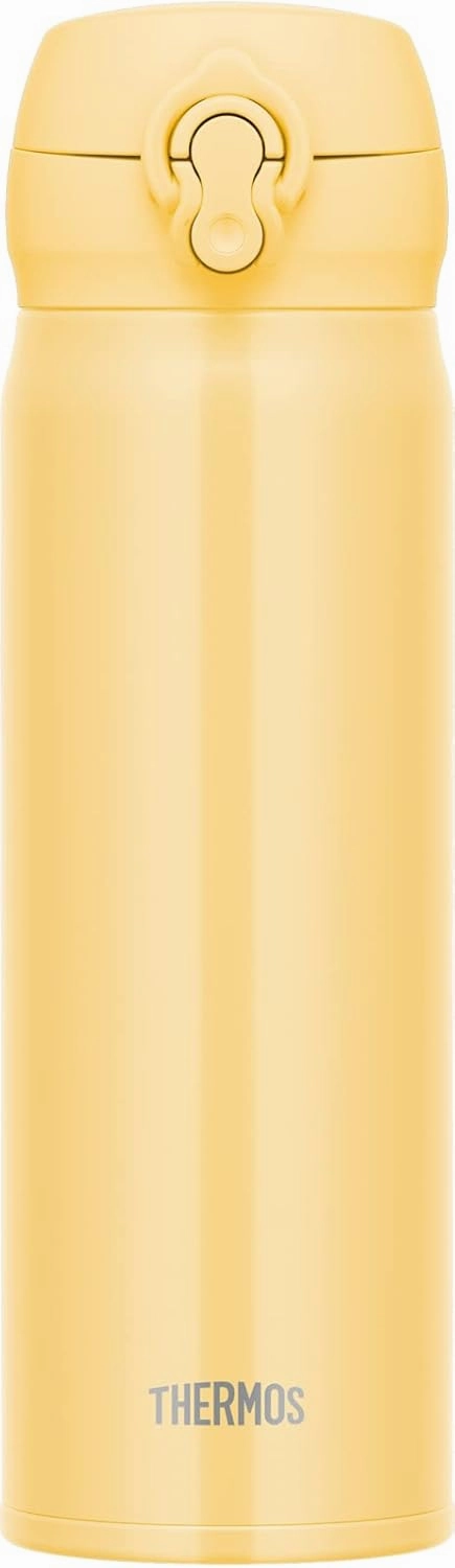 Thermos JNL-506 CRY Vacuum Insulated Portable Mug, 16.9 fl oz (500 ml), Cream Yellow, Easy to Clean and Easy to Clean, Lightweight Type, One-Touch Opening, Stainless Steel Bottle, Hot and Cold