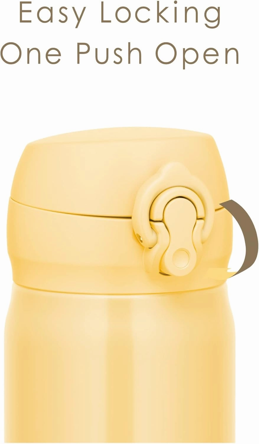 Thermos JNL-506 CRY Vacuum Insulated Portable Mug, 16.9 fl oz (500 ml), Cream Yellow, Easy to Clean and Easy to Clean, Lightweight Type, One-Touch Opening, Stainless Steel Bottle, Hot and Cold