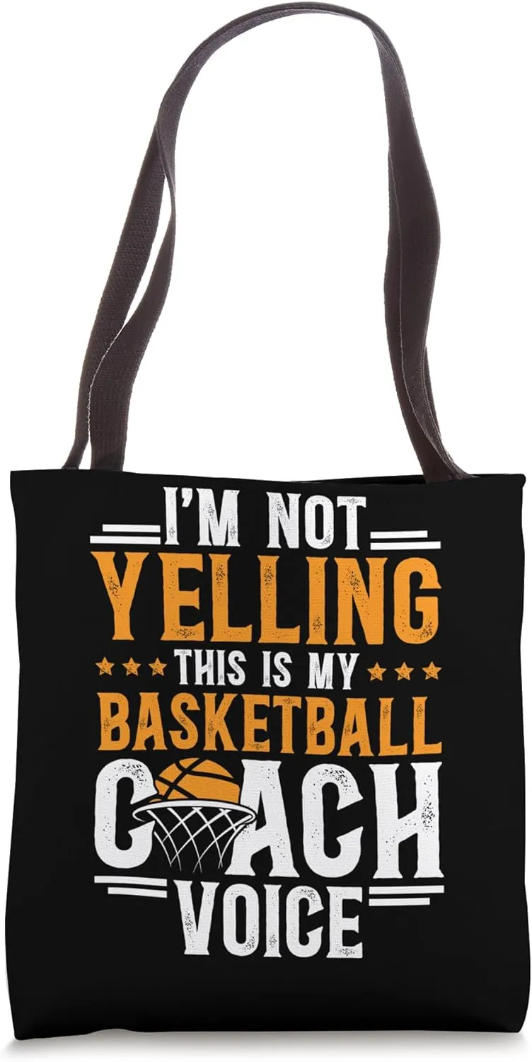 This Is My Basketball Coach Voice Basketball Coaching Tote Bag