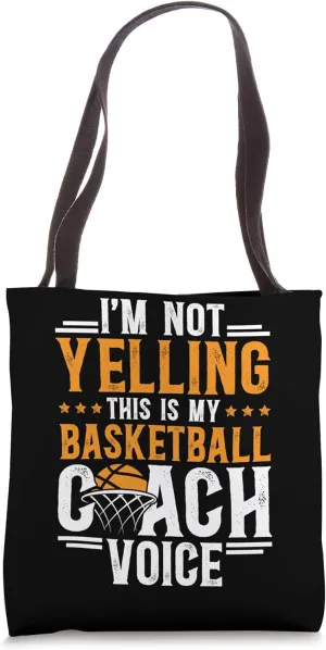 This Is My Basketball Coach Voice Basketball Coaching Tote Bag