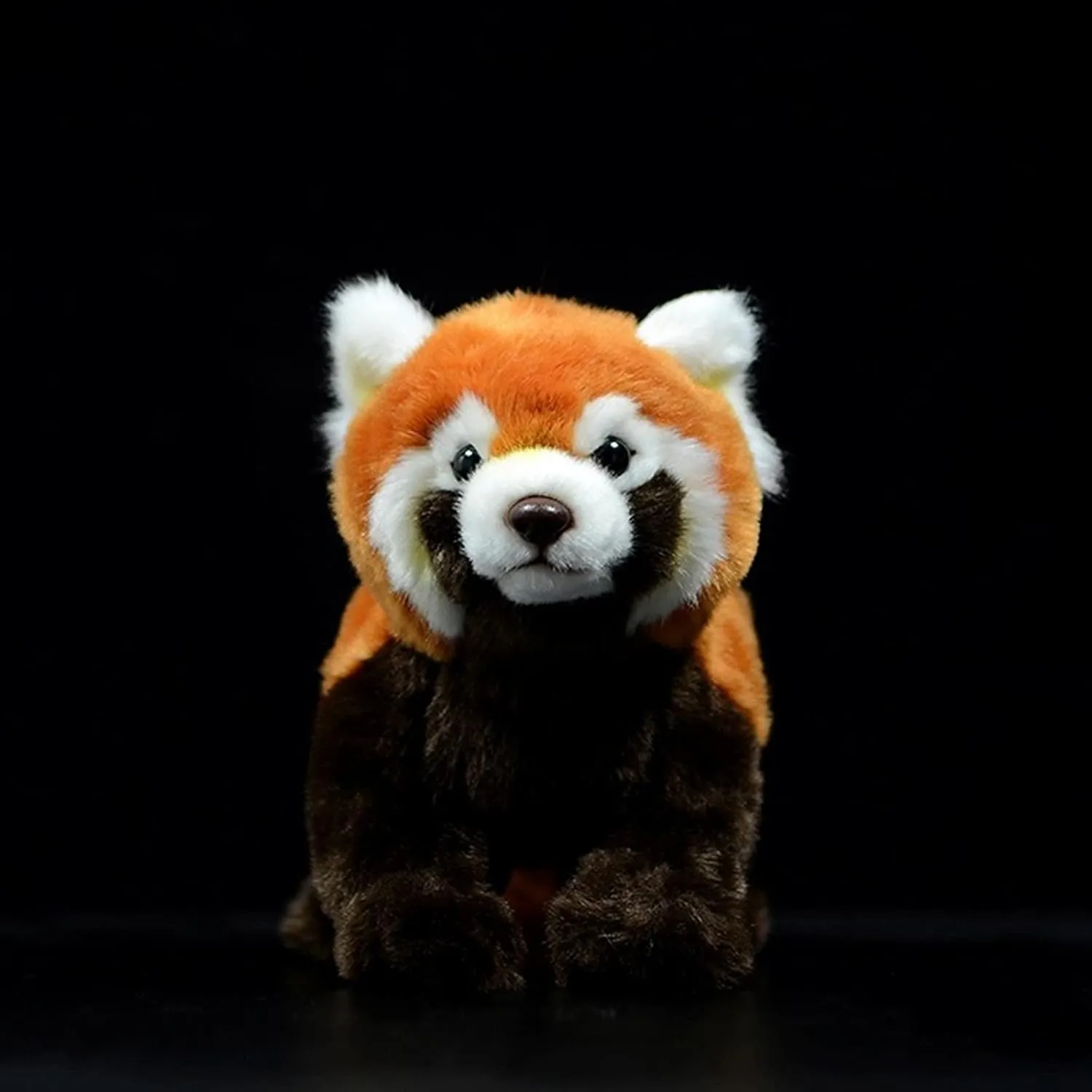 Tiny Heart Realistic Red Panda Plush Toy, 11 Inch Cute Soft Red Panda Stuffed Animal for Kids Birthday Gift Decoration Collection