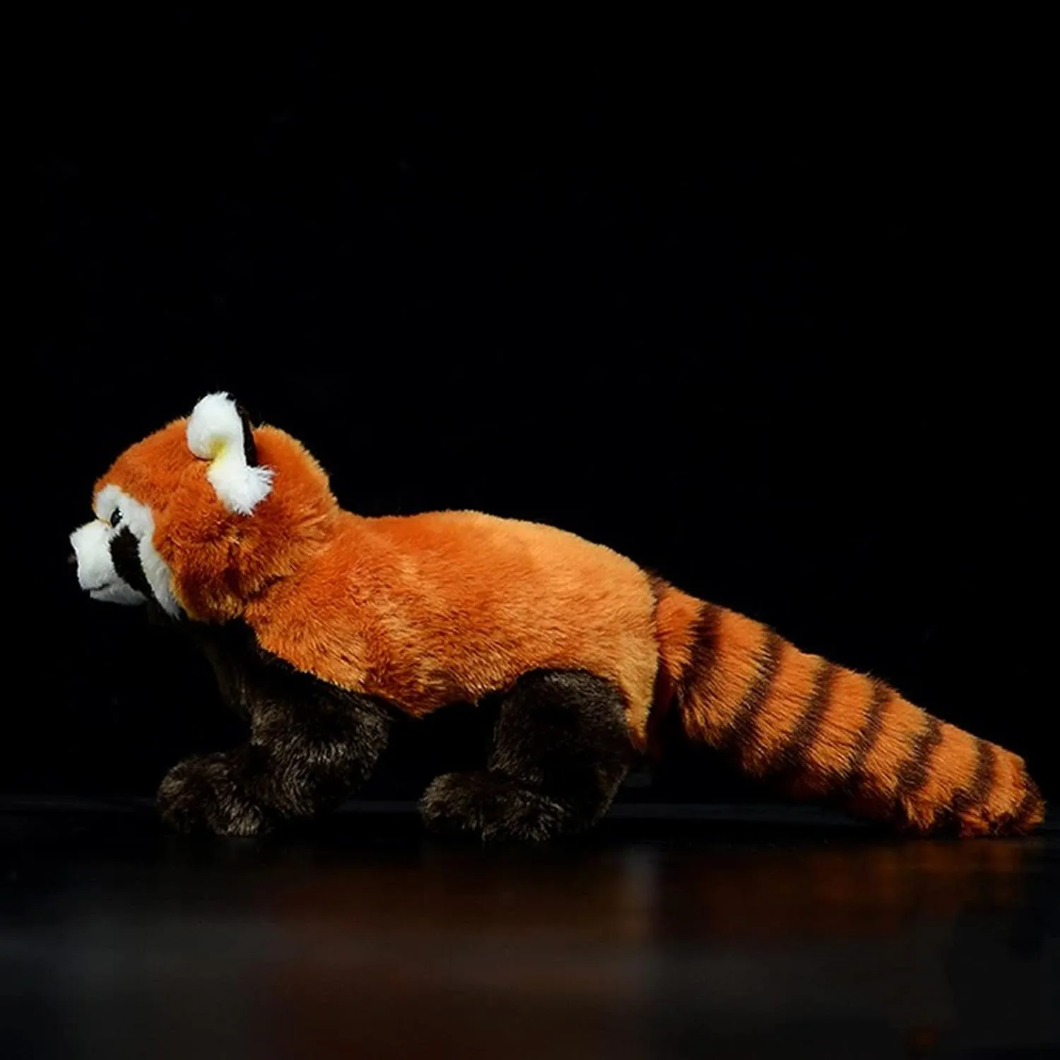 Tiny Heart Realistic Red Panda Plush Toy, 11 Inch Cute Soft Red Panda Stuffed Animal for Kids Birthday Gift Decoration Collection