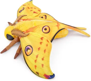 Tiny Heart Simulation Luna Moth Plush Toy 10.62inch Soft Realistic Luna Moth Stuffed Animal Plush Toy for Kids Insect Lovers Boys and Girls Gifts Home Decoration Yellow