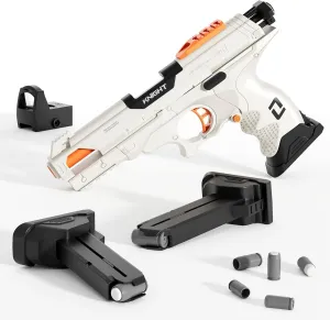 Toy Gun Soft Bullet Pistol,Safe Foam Dart Blaster Toy Shooting Games with 60 Soft Darts 2 Magazines for 8  Year Old,Christmas Thanksgiving Day Birthday Gifts for Teen Youth Boys Girls