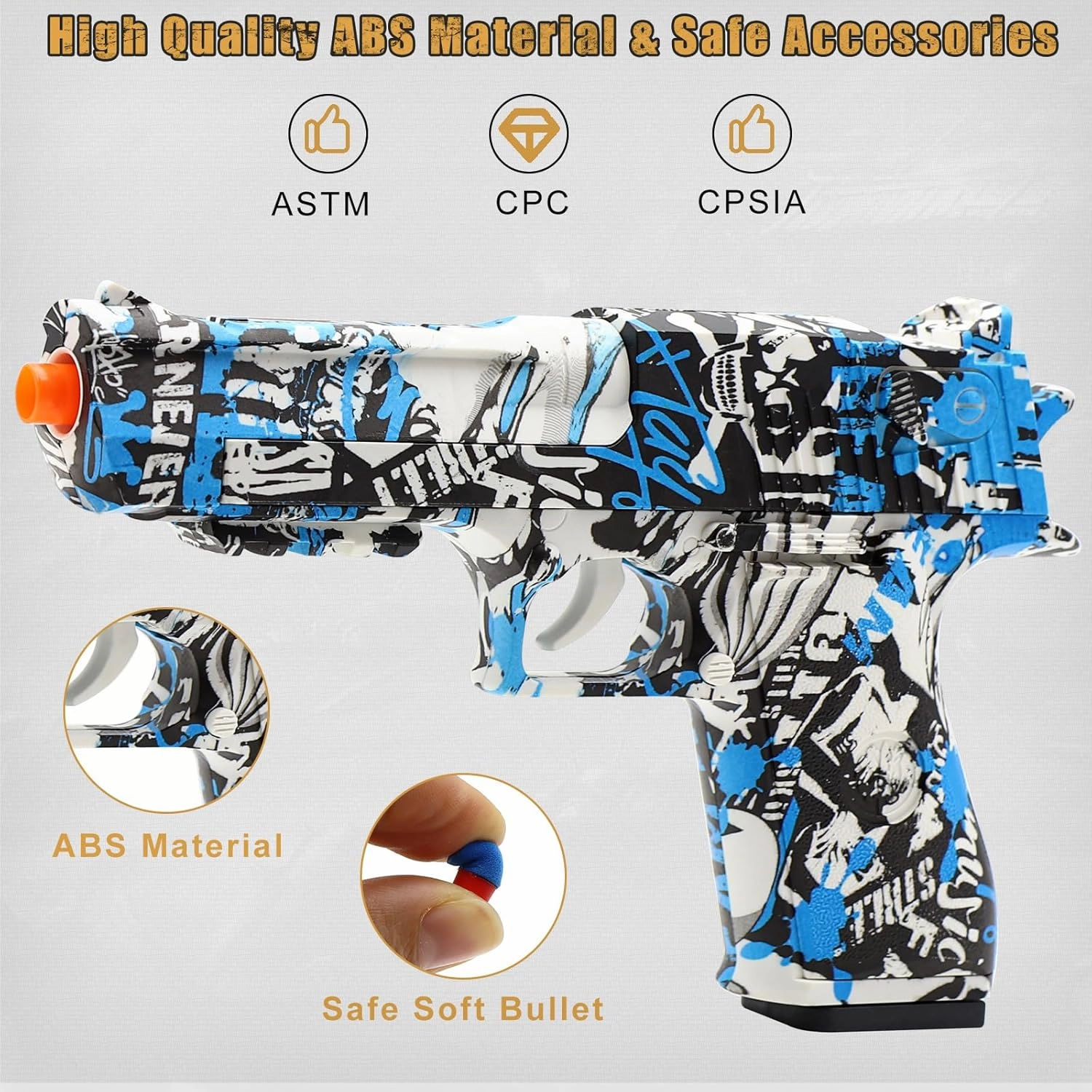 Toy Foam Blasters & Guns - Shooting Educational Gun Toy Model for Boys Girls Adults - Soft Bullet Toy Gun for Christmas Birthday Gifts