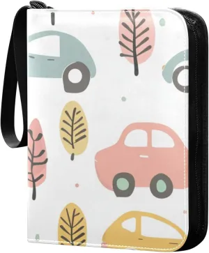 Trading Card Binder Holder, Collection Card Protection, 50pages Put Up To 400 Cards Colorful Cartoon Cars