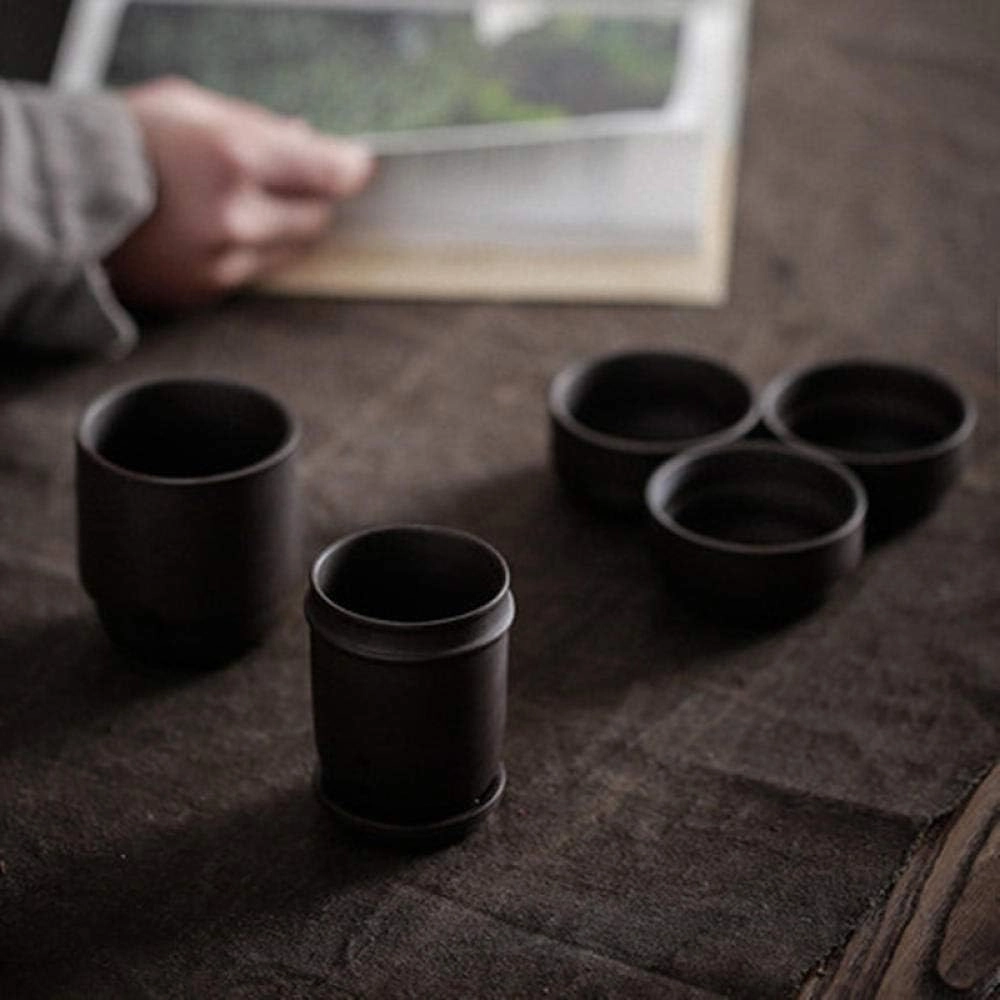 Travel Kung Fu Tea Set Purple Sand Portable Teapot Ceramic Teaset Gaiwan Tea Mugs Tea Ceremony Tea Pot With Travel Bag-Seven-piece set_Chocolate