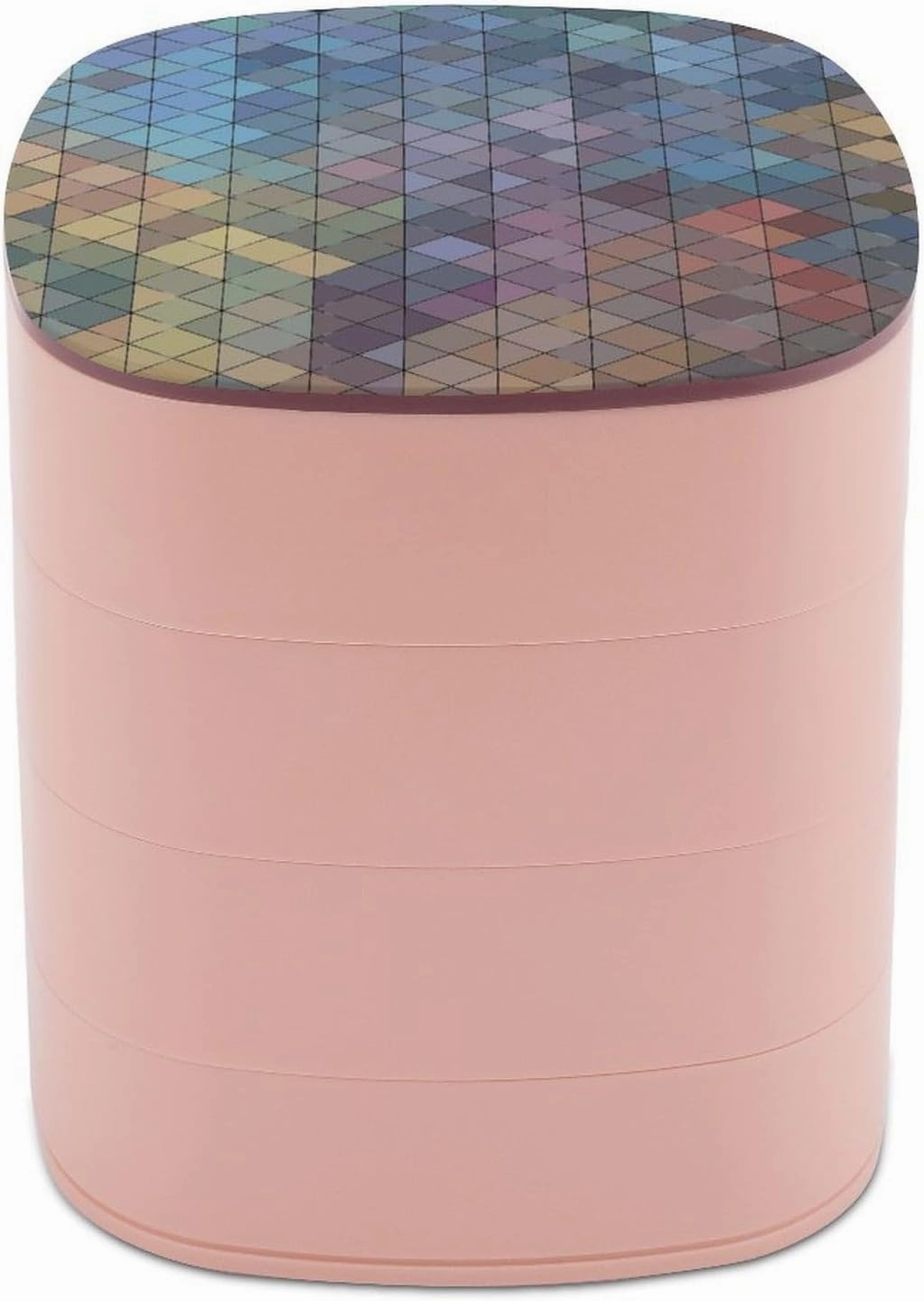 Trippy Psychedelic Prism Travel Jewelry Box Rotating Jewelry Organizer Portable Ring Pendant Earring Necklace Storage Holder Gift for Women