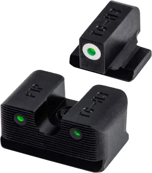 TRUGLO Tritium Pro Handgun Night Sights with Daylight White Dots Night Tritium Dots & White Focus Lock Front Ring Durable Compact Night Sights Compatible with FN Handguns