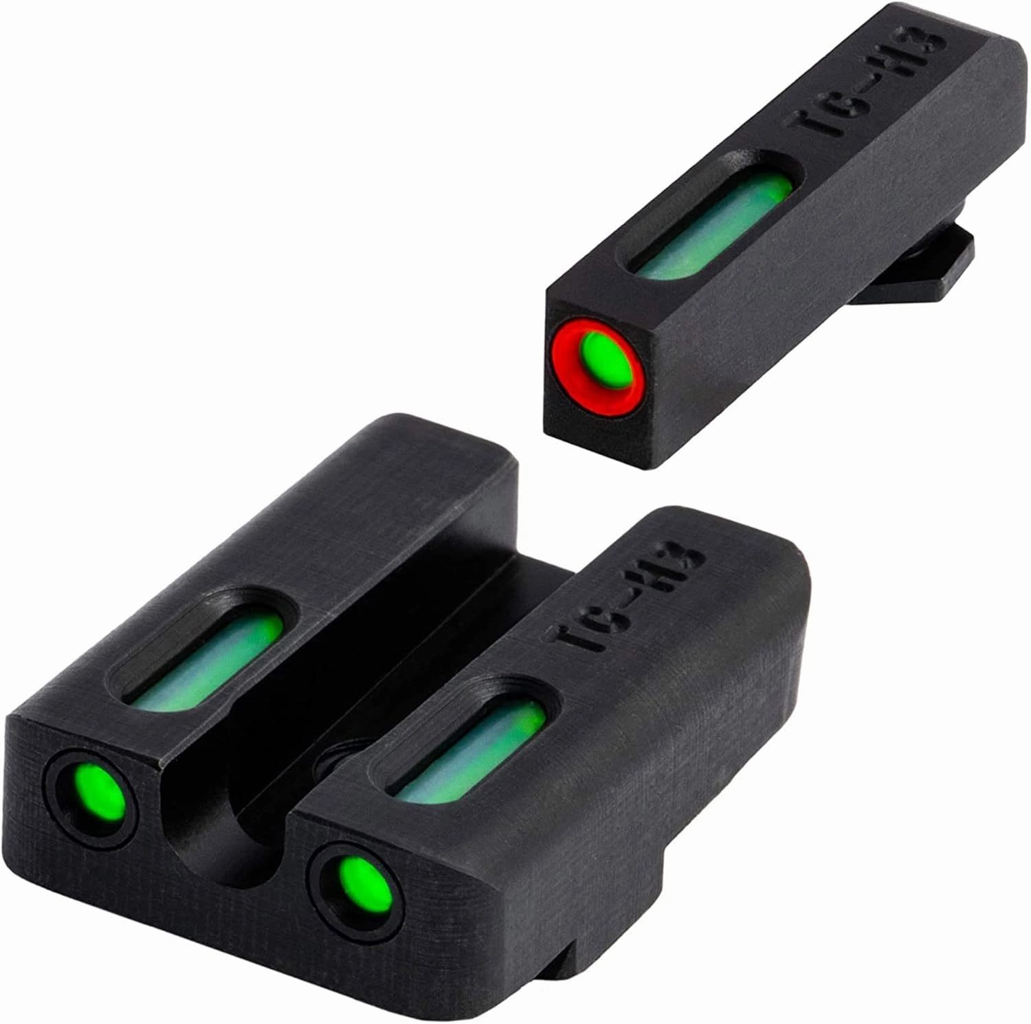 Truglo TFX PRO Handgun Sight, Glowing Shock Proof Tritium and Fiber Optic Night Sight for Handguns, Compact, Durable, and Snag Free Sight