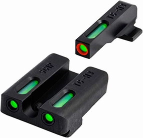 Truglo TFX PRO Handgun Sight, Glowing Shock Proof Tritium and Fiber Optic Night Sight for Handguns, Compact, Durable, and Snag Free Sight