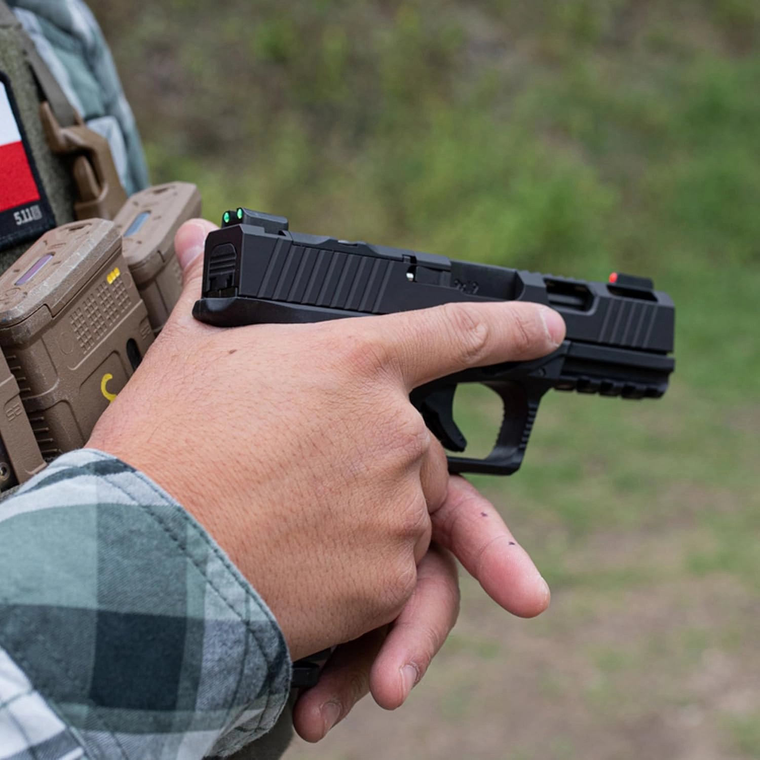 Truglo TFX PRO Handgun Sight, Glowing Shock Proof Tritium and Fiber Optic Night Sight for Handguns, Compact, Durable, and Snag Free Sight