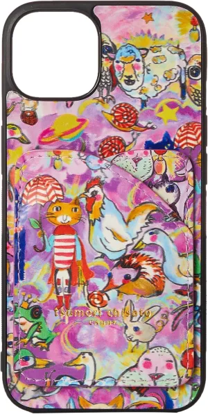 Tsumori Chisato Smartphone Case iPhone Case Forest Animals, Purple, F
