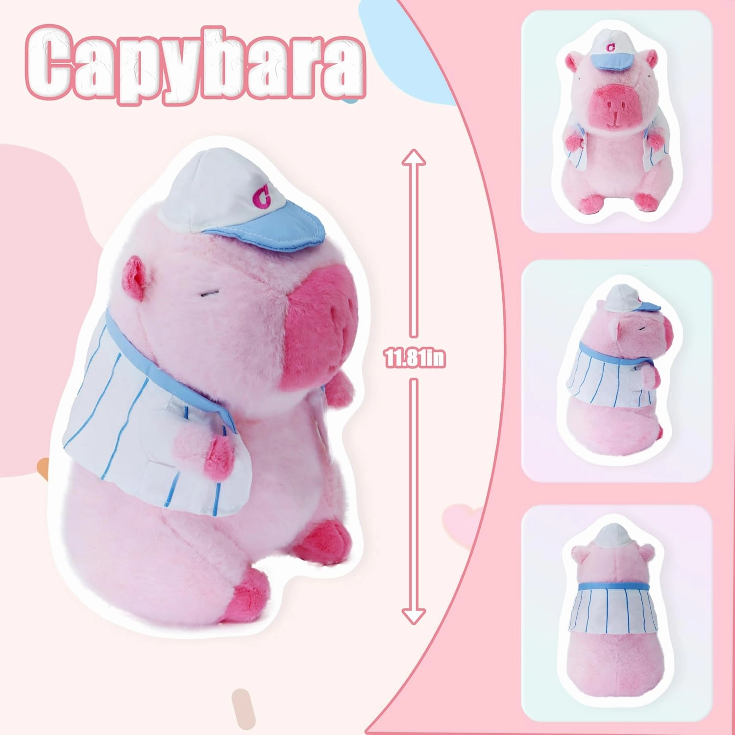 TXDRRA Soft Capybara Plush Toy - Adorable Stuffed Animal Doll Pillow for Kids, Boys, and Girls - Perfect Hugging Gift
