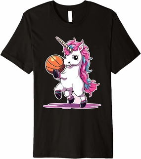 Unicorn Basketball Player Outfit Slam Dunk For Men Boys Premium T-Shirt