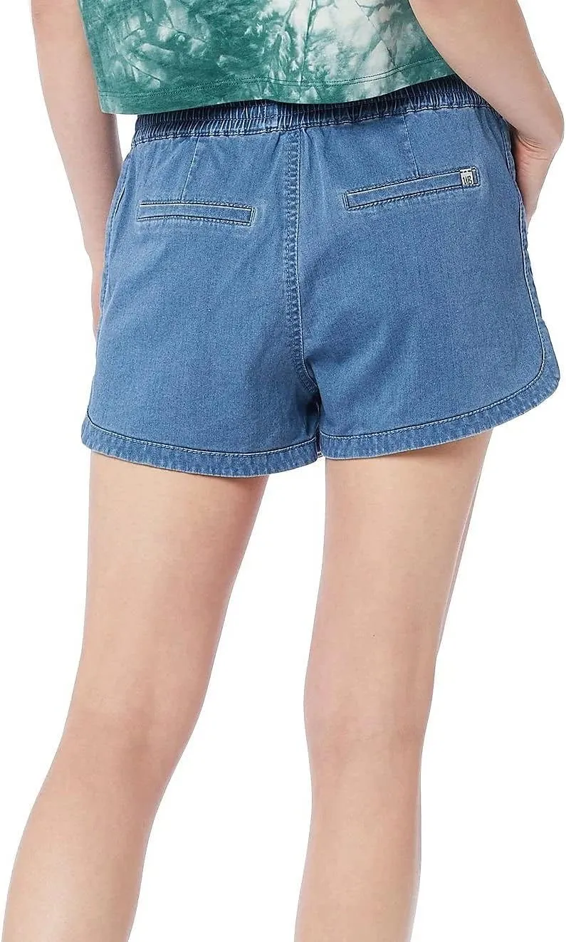 UNIONBAY Women's Maribeth Drawcord Pull-on Soft Sateen Denim Short