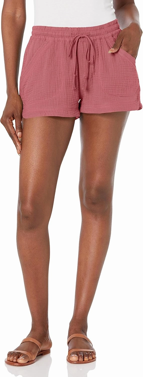 UNIONBAY Women's Flora Double Face Gauze Pull on Short