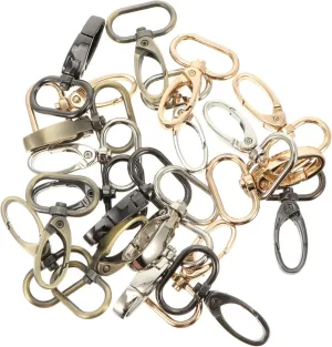 Uonlytech Key Ring Clasp Craft Claw Clasp Alloy Claw 20pcs Handbag Buckle Snap Hooks