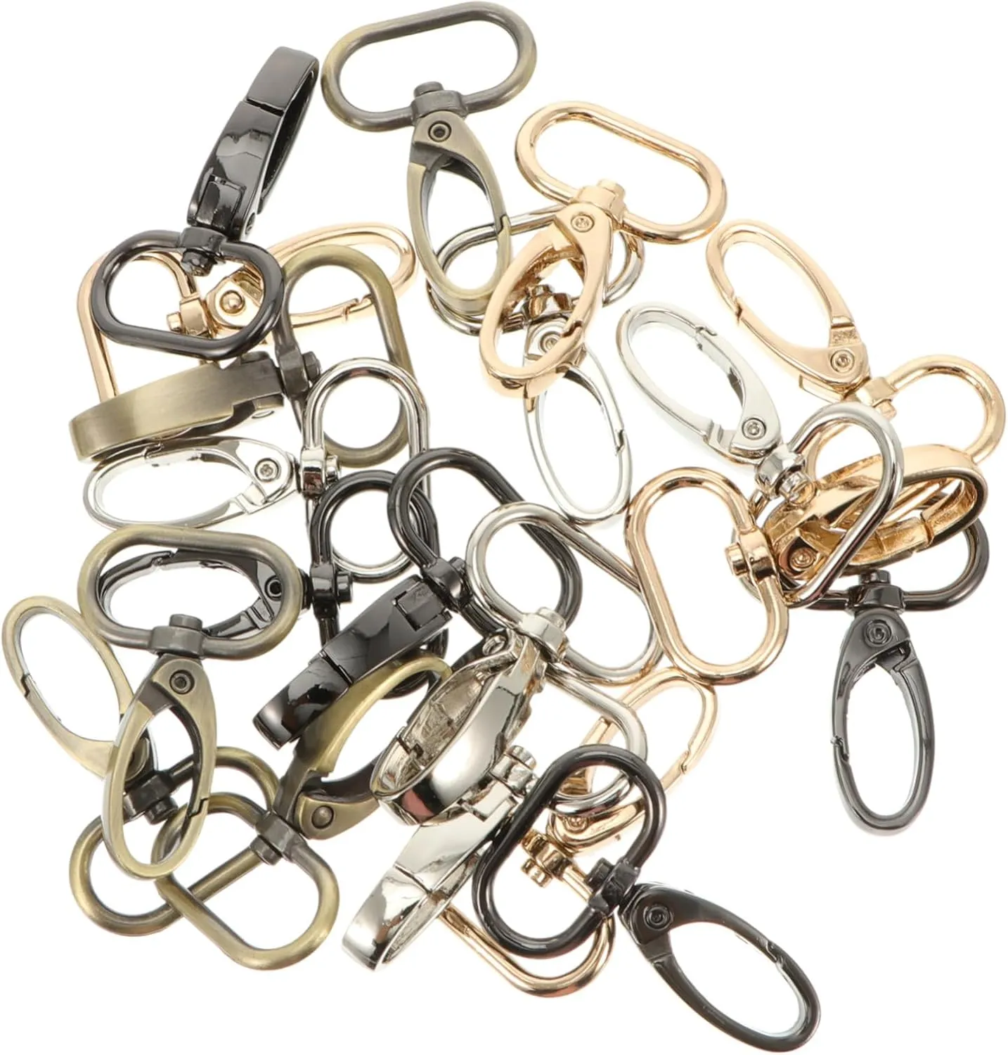 Uonlytech Key Ring Clasp Craft Claw Clasp Alloy Claw 20pcs Handbag Buckle Snap Hooks