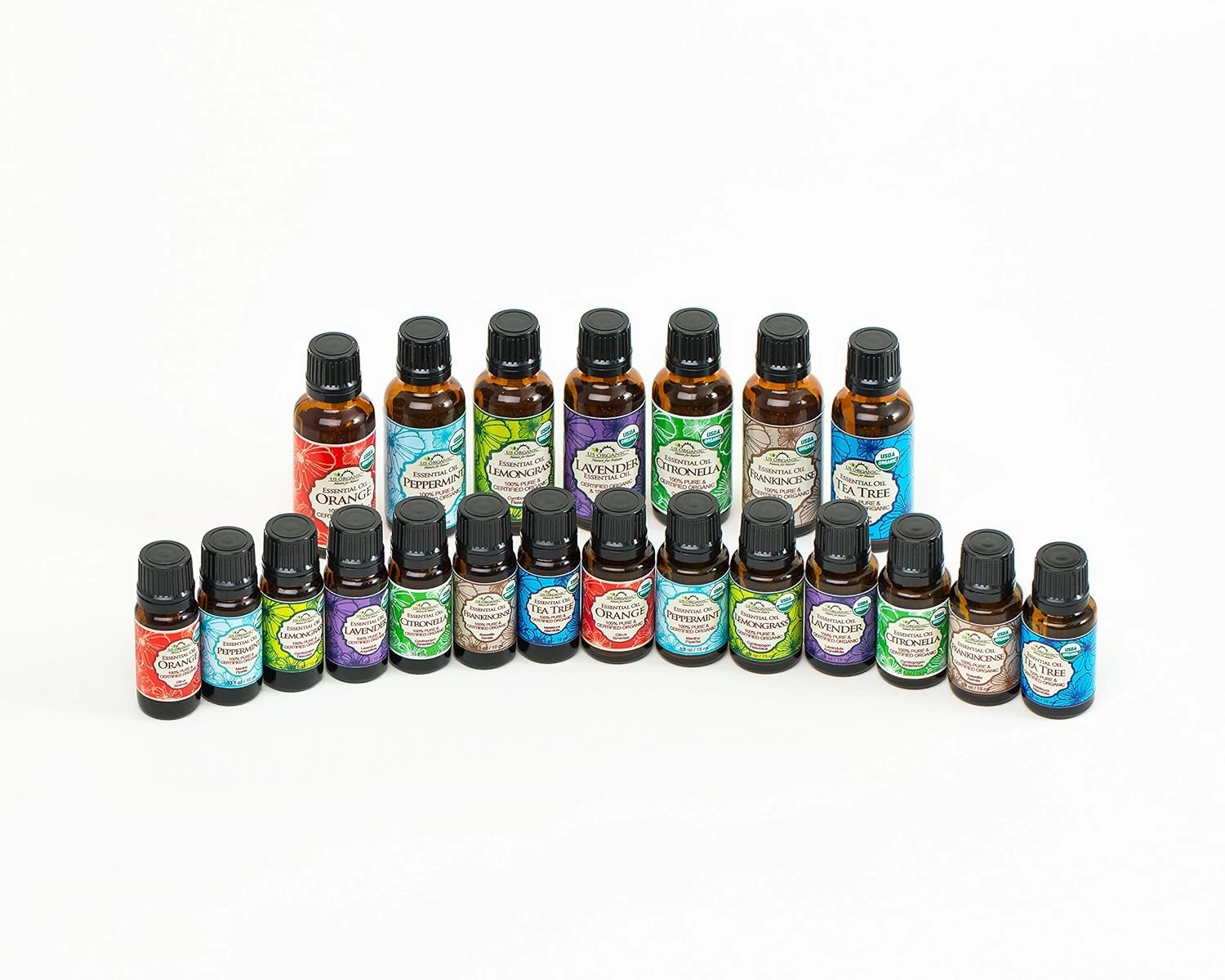 US Organic 100% Pure Tea Tree Essential Oil, Steam Distilled, USDA Certified Organic, for Hair, Skin, Scalp, Foot, Toenails, and More. Sourced from South Africa, Undiluted, Non-GMO (15 ml, 2 Pack)