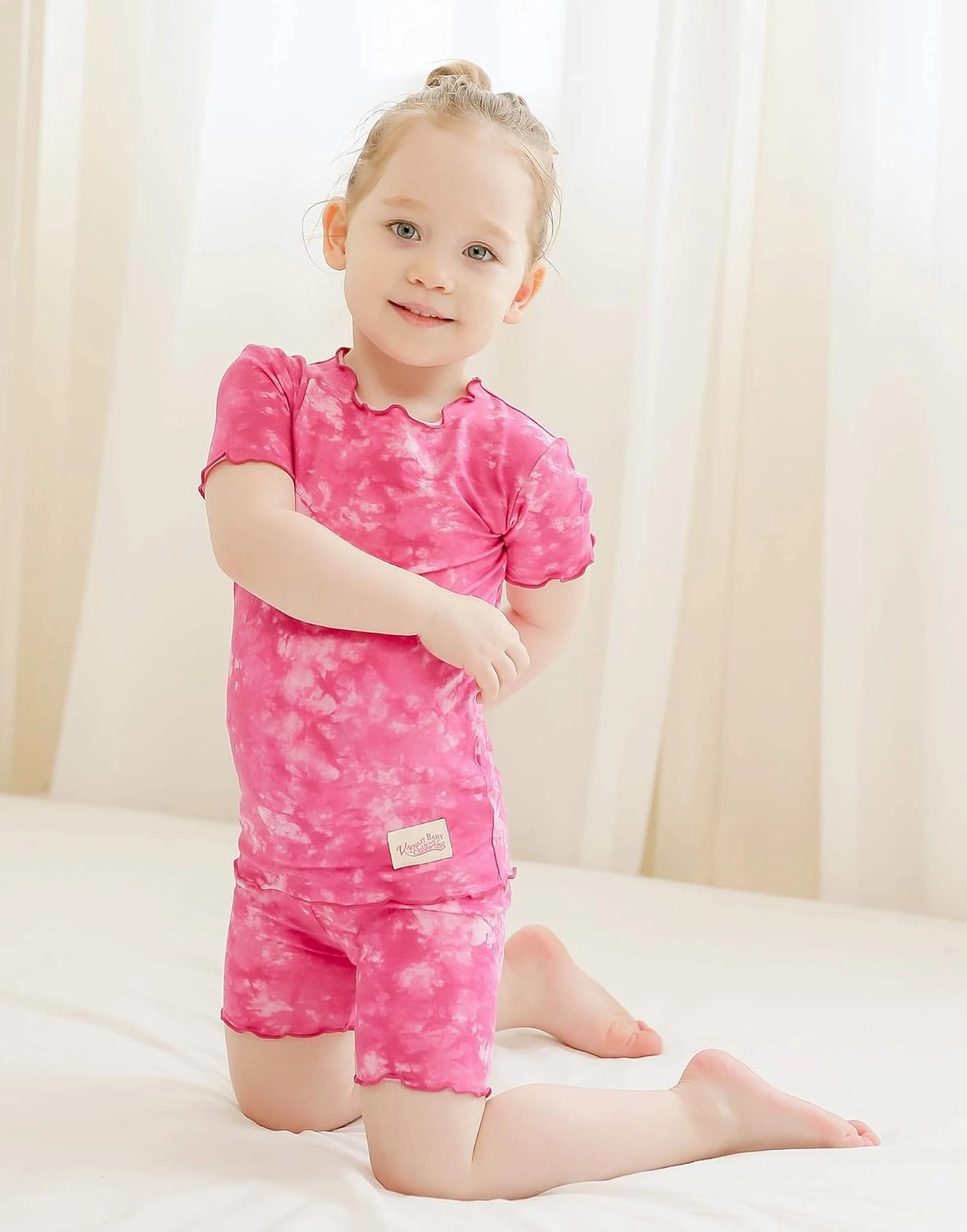 VAENAIT BABY Infant Toddler Kids Junior Soft Bamboo Pajamas Tie Dye Short Summer Pjs 2pcs Set 6M-12Y