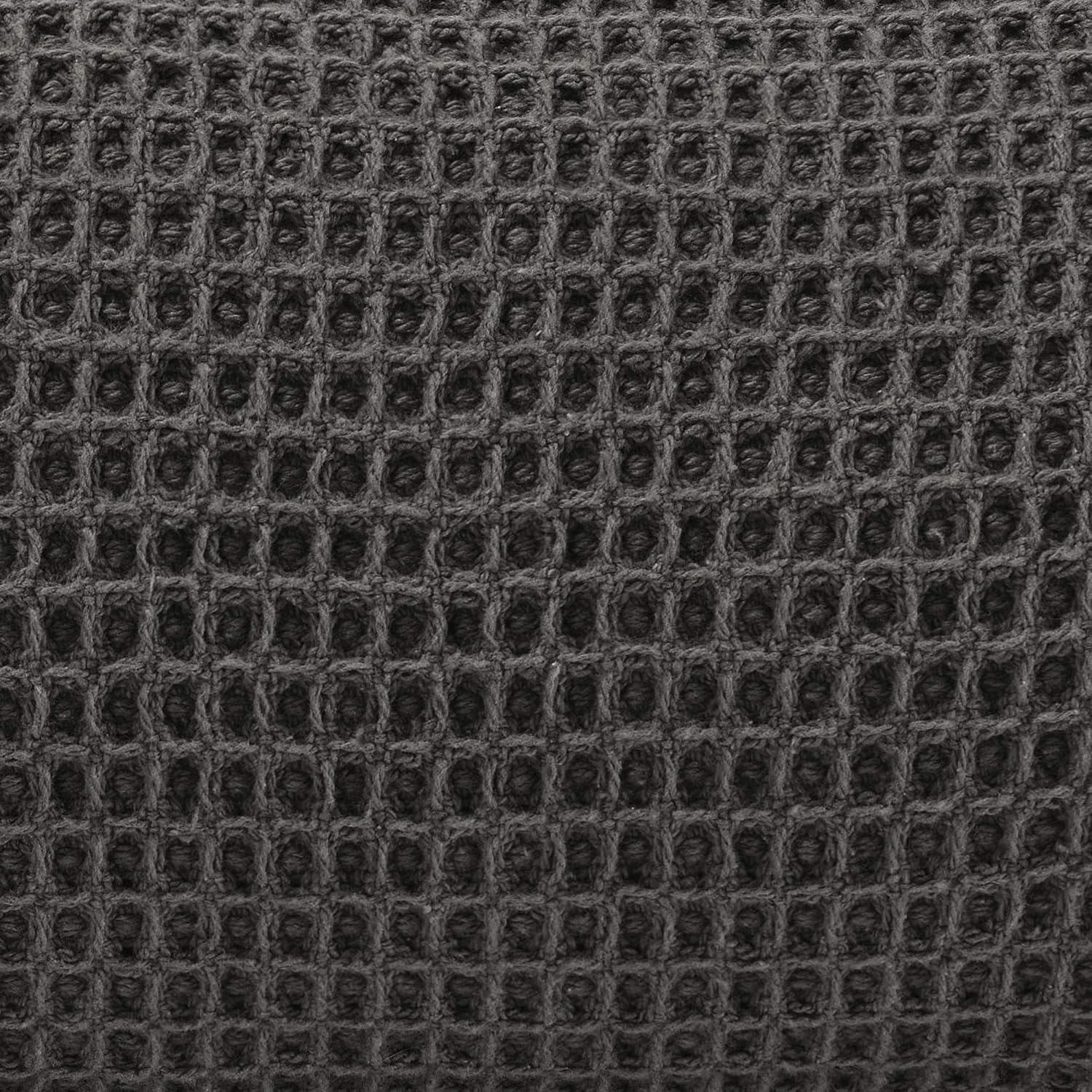 Vera Wang - Queen Blanket, Luxury Cotton Bedding, Super Soft Essentials with Waffle Weave Knit (Waffleweave Charcoal Grey, Queen)
