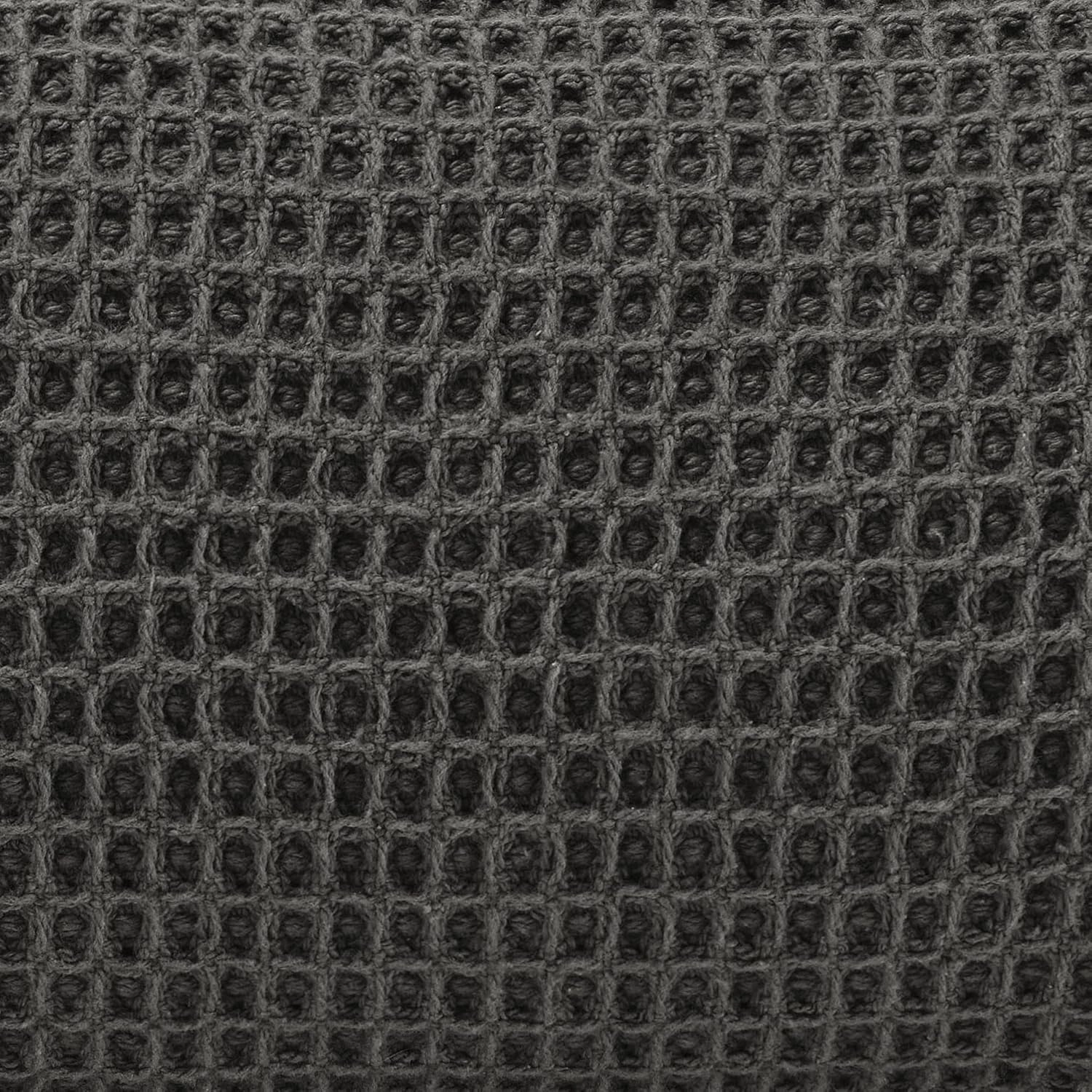 Vera Wang - Queen Blanket, Luxury Cotton Bedding, Super Soft Essentials with Waffle Weave Knit (Waffleweave Charcoal Grey, Queen)