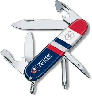 Victorinox Tinker Swiss Army Knife – Compact 12 Function Swiss Made Pocket Knife with Large Blade, Small Blade and Bottle Opener – Columbus Blue Jackets