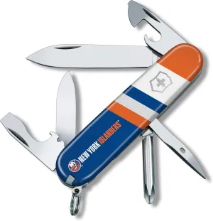 Victorinox Tinker Swiss Army Knife – Compact 12 Function Swiss Made Pocket Knife with Large Blade, Small Blade and Bottle Opener – New York Islanders