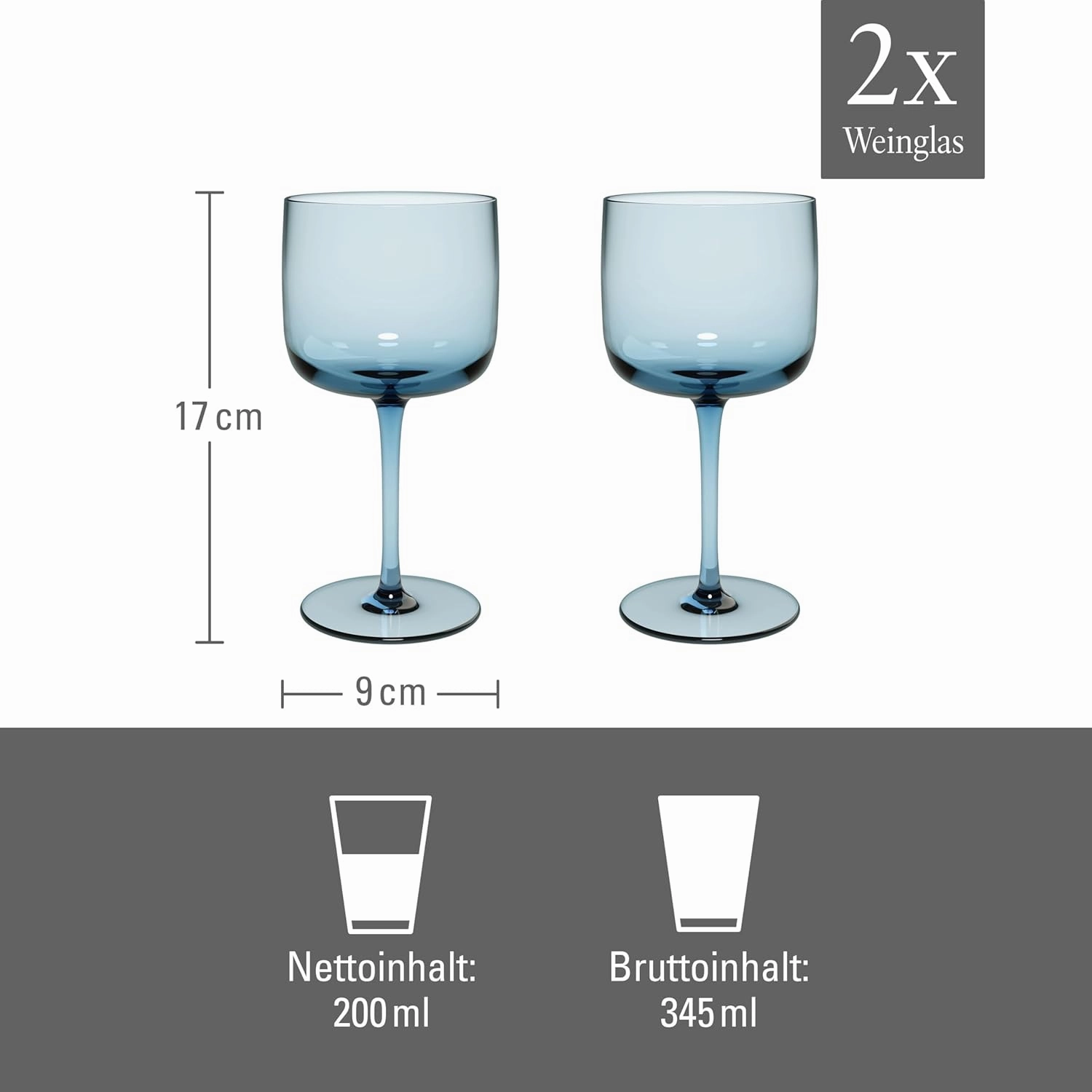 Villeroy & Boch Like Ice Wine/Water Glass Pair