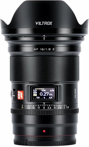 VILTROX AF 16mm f/1.8 Z Full Frame Lens, Auto Focus Lens Compatible with Nikon Z-Mount Mirrorless Cameras Z9 Z8 Z7II Z7 Z6II Z6 Z5 Zf Z50 Zfc Z30
