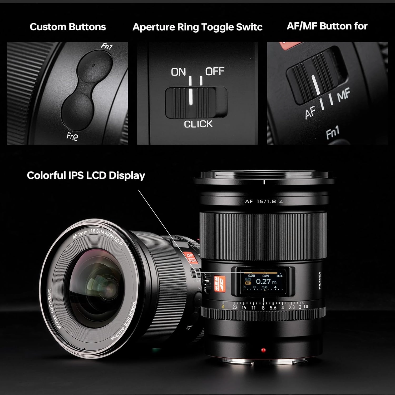 VILTROX AF 16mm f/1.8 Z Full Frame Lens, Auto Focus Lens Compatible with Nikon Z-Mount Mirrorless Cameras Z9 Z8 Z7II Z7 Z6II Z6 Z5 Zf Z50 Zfc Z30