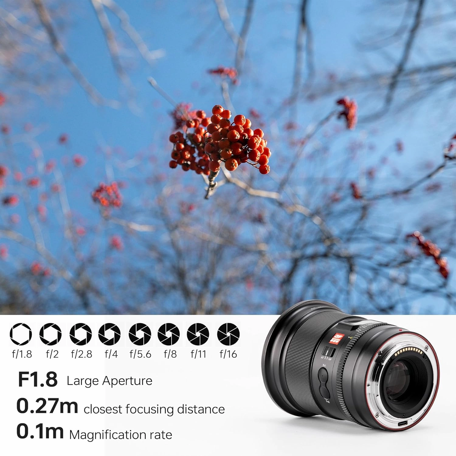 VILTROX AF 16mm f/1.8 Z Full Frame Lens, Auto Focus Lens Compatible with Nikon Z-Mount Mirrorless Cameras Z9 Z8 Z7II Z7 Z6II Z6 Z5 Zf Z50 Zfc Z30