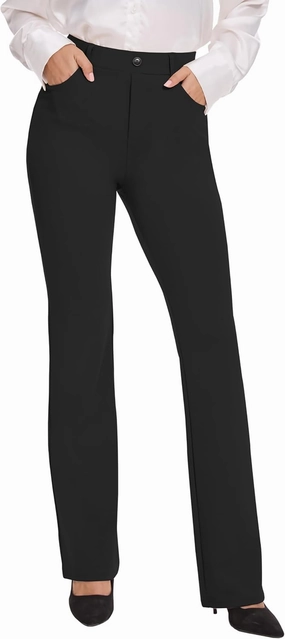 VIMPEP 2024 Fall Women’s Classic Yoga Dress Pants High Rise Straight Soft Feeling Pull On Work Yoga Pants for Casual 2202
