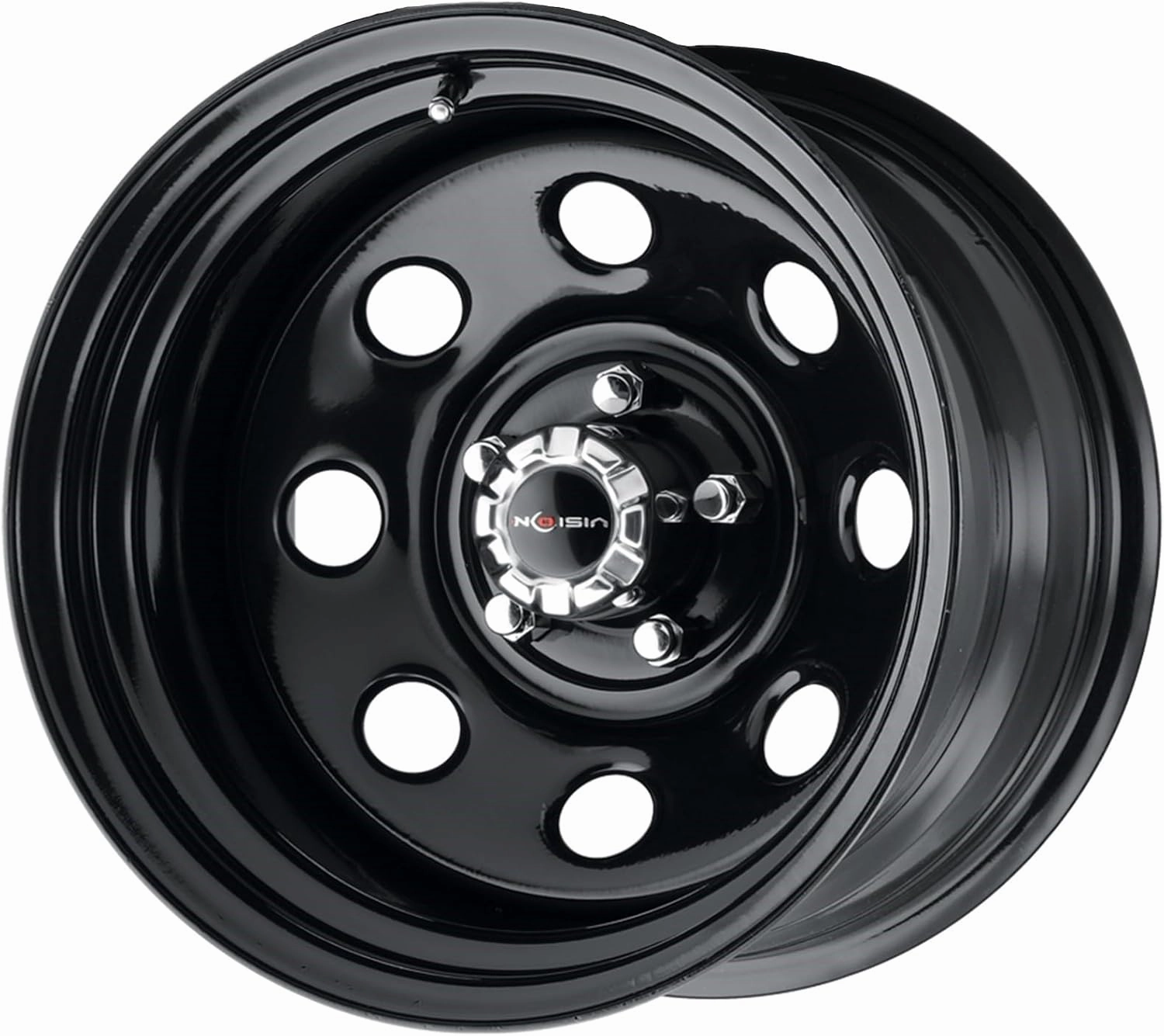 Vision HD/Trailer/Van Single 85 Soft 8 Series 15 Inch Custom Wheel w/ Gloss Black Finish | 15"x7", 5x120.65 Bolt Pattern, -6 Offset | 85H5761NS